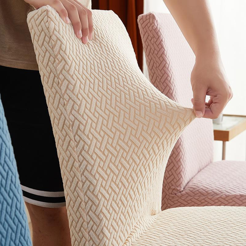 Rock Esszimmerstuhlbezug aus Jacquard, elastischer und schmutzabweisender Sitzbezug für Esszimmerstühle und Hocker - Bild 3