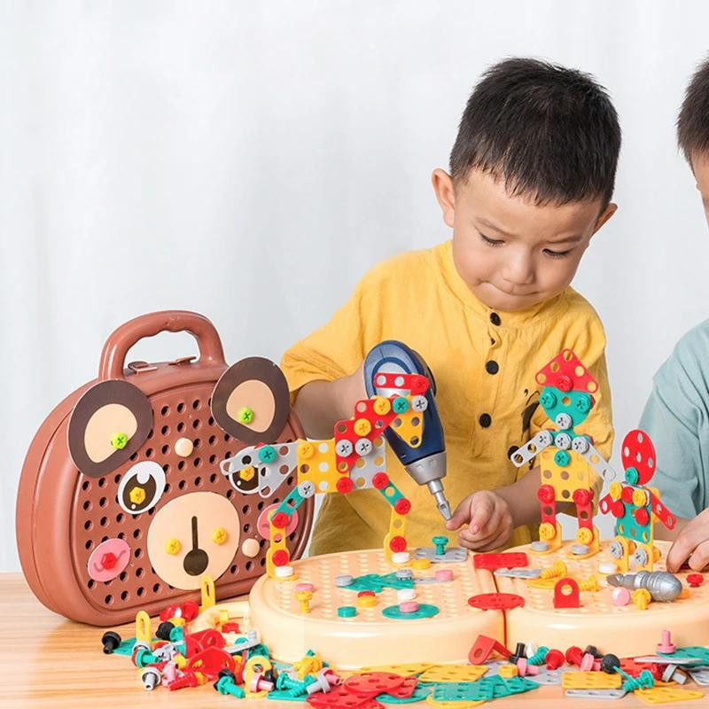 Yiran toy Montessori Schraubpuzzle Werkzeugkasten Rollenspiel ab 3 Jahren - Bild 3