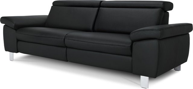 Modernes Leder-Sofa vito TONGA in Schwarz, Breite: 234 cm, Höhe: 81 cm, Tiefe: 98 cm - Bild 1