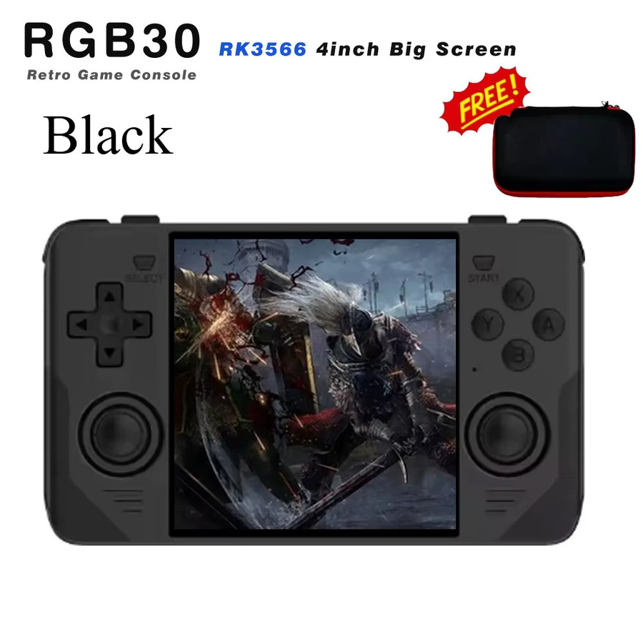 BOYHOM RGB30 Retro Handheld-Spielkonsole mit 4 Zoll IPS-Bildschirm, WLAN und RK3566 Prozessor, Farbe: Weiß - Bild 2
