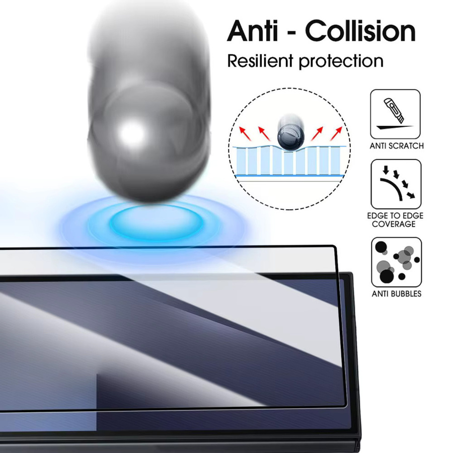 Anti-Spion Schutzfolie aus gehärtetem Glas für Samsung Galaxy Z Tri Fold 7, 6, 5, 4, 3 mit Ein-Klick-Installation und staubfreiem Set, transparent - Bild 1