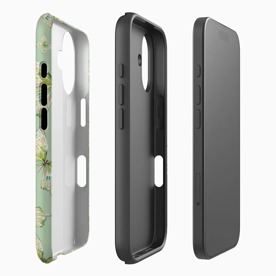 Potdemiel Mint Flutter Magnetische Handyhülle für iPhone 17 16 15 14 13 Pro Max Plus in Grün - Bild 2