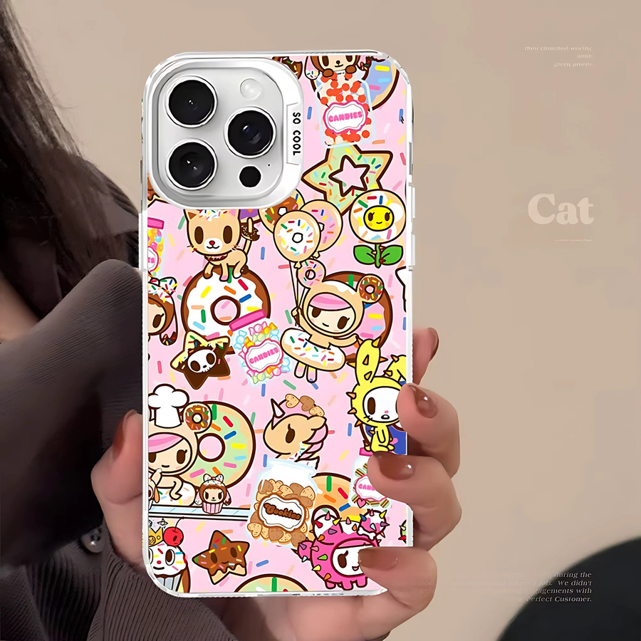 Potdemiel Japan Tokidoki Anime Handyhülle für iPhone 11 bis 17 Pro Max, Sturzsichere Matte Schutzhülle, Multicolour - Bild 3