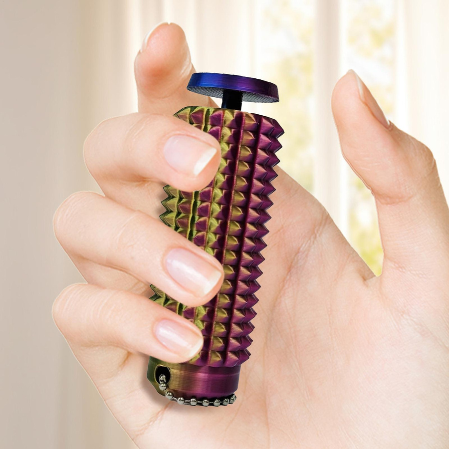 Bai Fen Bai Toys Igelige Fidget-Spielzeuge Schlüsselanhänger violett - Bild 1