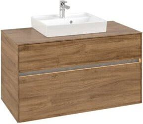 V&B Waschtischunterschrank Collaro mit Waschtisch und LED-Beleuchtung, B/H/T: 100 x 54,8 x 50 cm - Bild 1