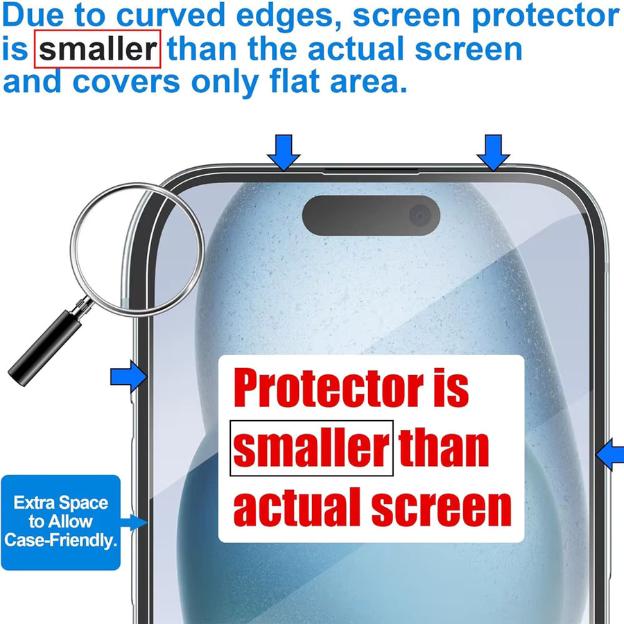Gehärtete Displayschutzfolie aus Klarglas für Apple iPhone 11 bis iPhone 18 Pro Max, transparent - Bild 4