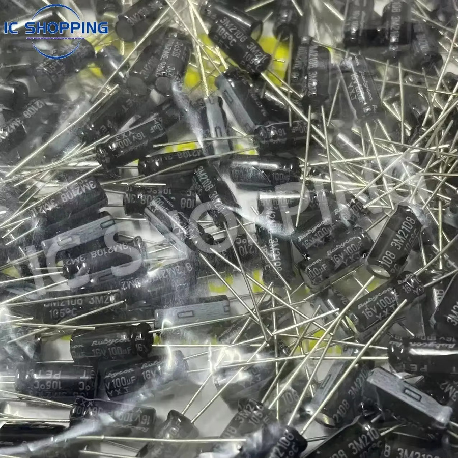20er Set Rubycon Aluminium-Elektrolytkondensatoren in Schwarz mit verschiedenen Spannungen und Kapazitäten - Bild 3