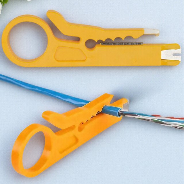 STONEGO Multifunktionale Abisolierzange in Blau mit Messer, Crimper und Drahtschneider - Bild 1