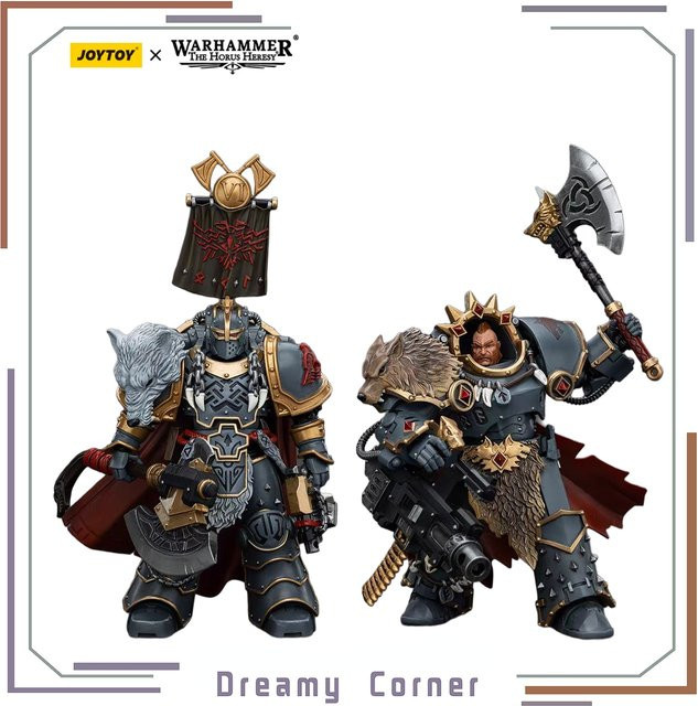 JOYTOY Warhammer 40K Space Wolves Hvarl Red-Blade Legion Praetor, Actionfigur, 2-teiliges Set, 1/18 - Bild 1