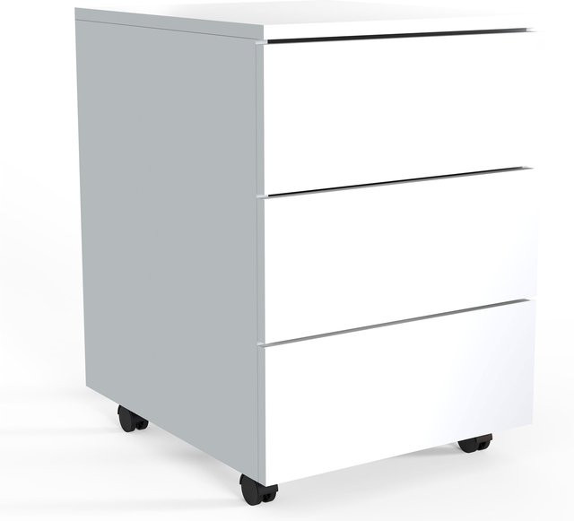 VCM Rollcontainer Dalosa mit 3 Schubladen, Weiß, B/T/H: 39 x 45 x 55 cm - Bild 1