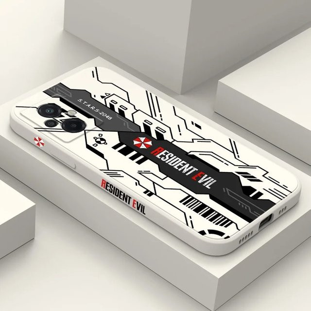 Etmakit Resident Evil Handyhülle mit Biohazard Umbrella Corporation Design für iPhone, Farbe: Weiß - Bild 1