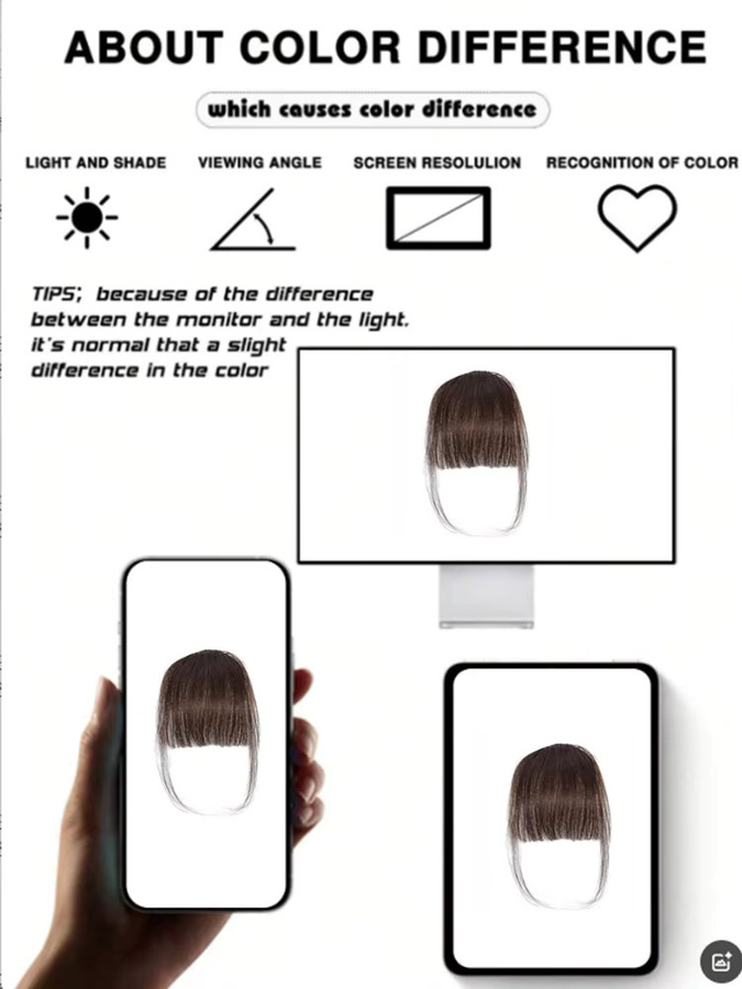 allaosify Clip-in-Haar Pony, braun, Kunsthaar, Mädchen - Bild 5