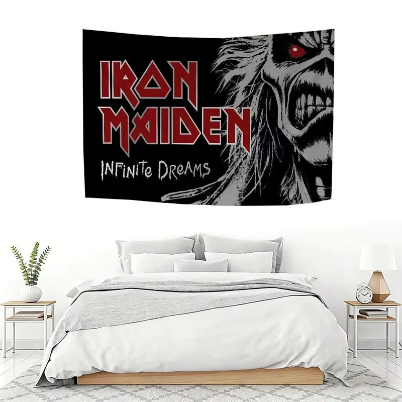 VIKAMA Iron Maiden Eddie Wandbehang, Heavy Metal Wandteppich in Multicolour - Bild 2