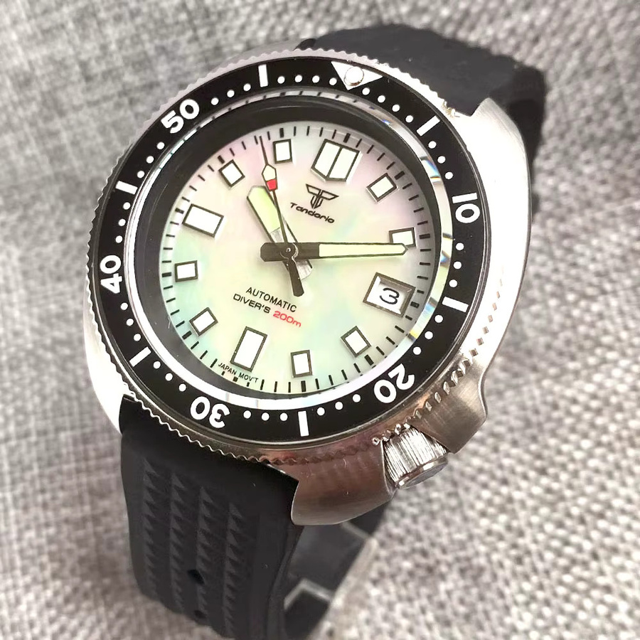 Tandorio Armbanduhr, Automatik, Edelstahl, Silikon, Blau, Herren - Bild 3