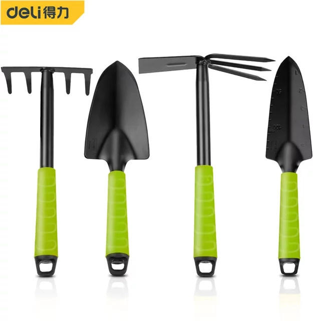 Deli Multifunktions-Gartengeräte-Set in Grün für Blumen und Pflanzen - Bild 1