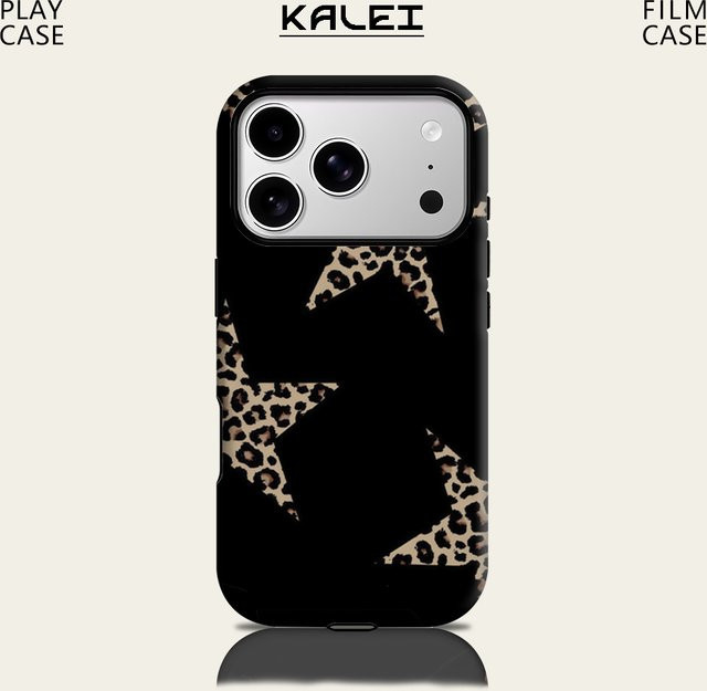 Leopard Star Magnetische Handyhülle Must für iPhone 17 16 15 14 13 Pro Max Plus, robuste Doppel-Schicht-Hülle, Schwarz - Bild 1