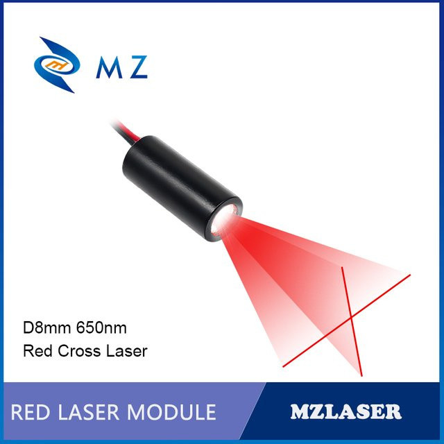 Kompaktes Rotkreuz-Laserdiodenmodul 650nm in Rot und Schwarz für Messung und Fertigung - Bild 1