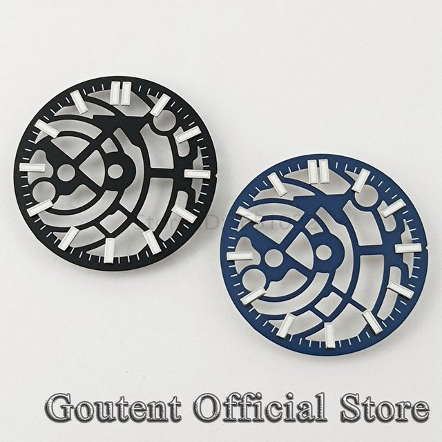 Goutent Zifferblatt, 28,5 mm, schwarz-blau, Uhrenzubehör - Bild 1