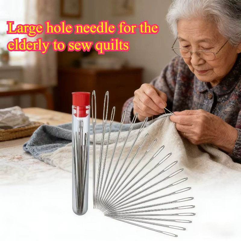 18-teiliges Multifunktionales Nähnadel-Set aus Metall in Silber für Kleidungsreparatur und DIY-Handnäharbeiten - Bild 4