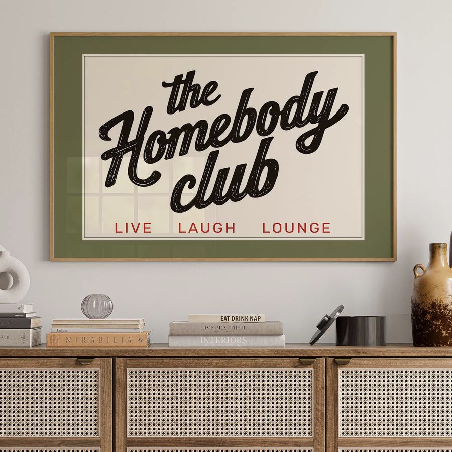 Leinwandgemälde The Homebody Club Wandkunst im Querformat für deine Wohnzimmer Dekoration - Bild 3