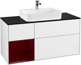 V&B Waschtischunterschrank Finion in Weiß glänzend lackiert, Breite: 120 cm, Tiefe: 50,1 cm, Höhe: 50,1 cm - Bild 1