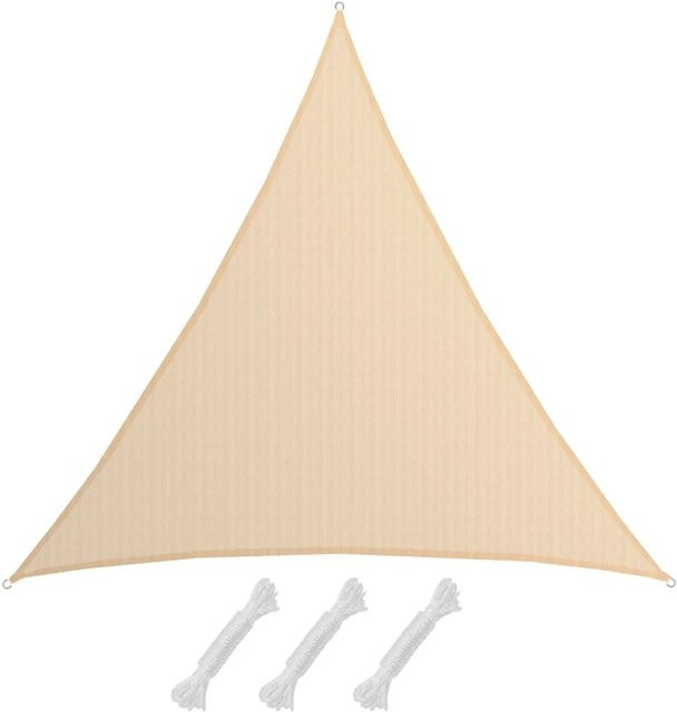 AMANKA HDPE Sonnensegel Dreieck Beige B/B/B: 6 x 6 x 6 m - Bild 1