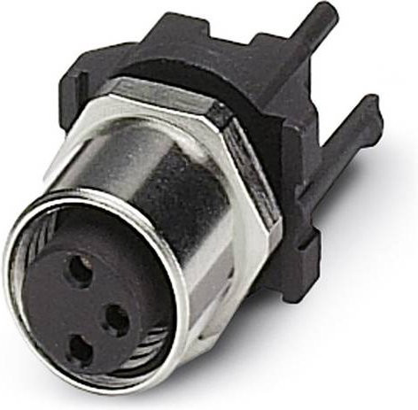 Phoenix Contact 1524776 Sensor-Aktor-Einbausteckverbinder M8 Buchse, 3 Polzahl, Schwarz, Schraubanschluss - Bild 1