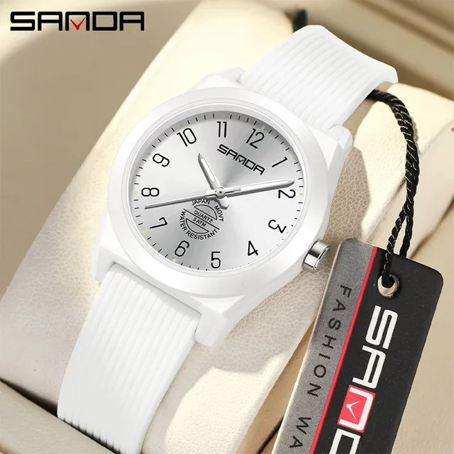 SANDA Armbanduhr Quarz, Schwarz, Silikon, Damen - Bild 1