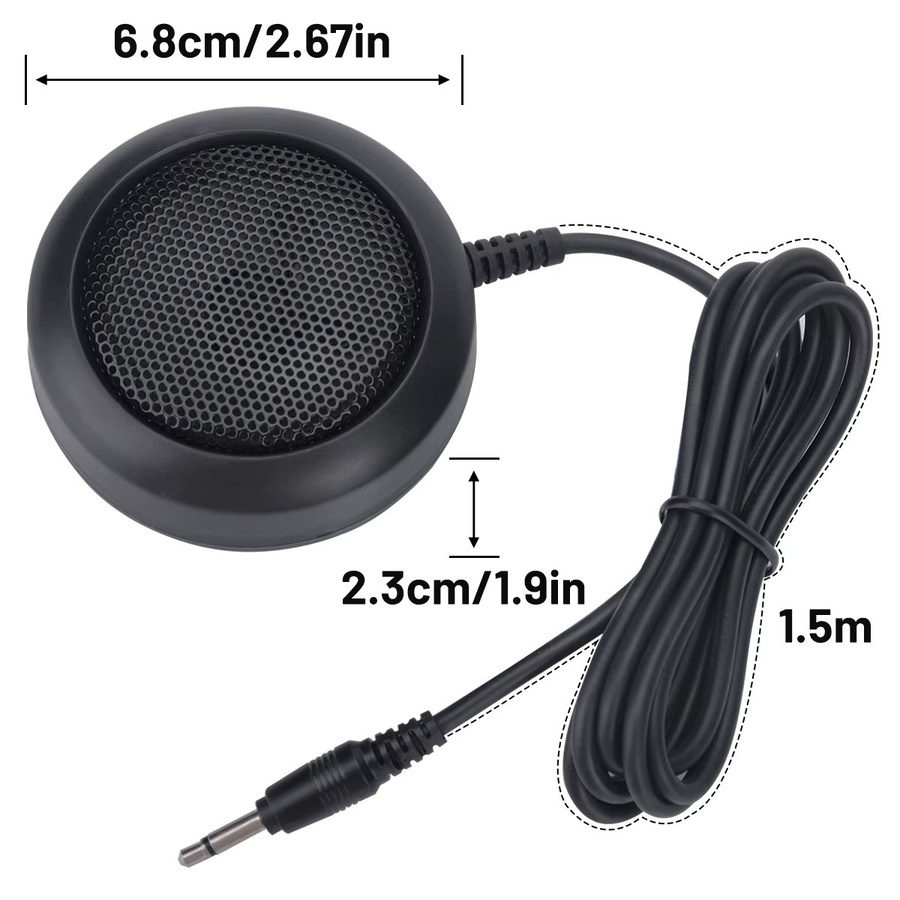 ABBREE KES-4 Externer Lautsprecher für Autoradios mit 3,5 mm Audiostecker in Schwarz - Bild 6