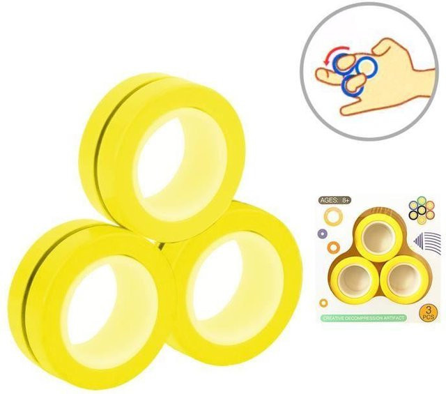 LG-EXPRO Magnetische Ringe Fidget Toy Gelb - Bild 1