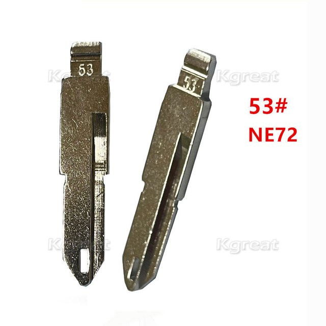 10 Stück kgreat Metall Flip Remote Key Blade NE72 ungeschnitten für Peugeot 206 207 Citroen Renault, Farbe: Silber - Bild 1
