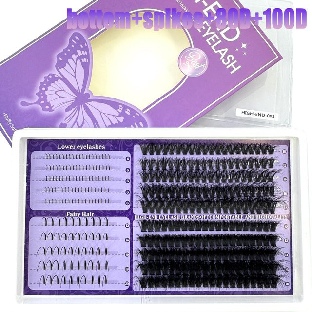 Manga Cluster Wimpernverlängerungen, 20 Paare, Black, Unisex - Bild 1