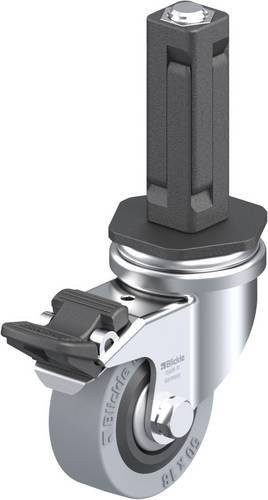 Blickle LRA-VPA 50G-FI-FA-EV02 Lenkrolle mit Feststeller in Schwarz und Grau, Rad-Durchmesser: 50 mm, Tragfähigkeit: 40 kg - Bild 1