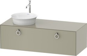 Duravit Waschtischunterschrank White Tulip in Weiß Matt, Wandmontage, Becken links, B/T/H: 130 x 55 x 40,8 cm - Bild 1