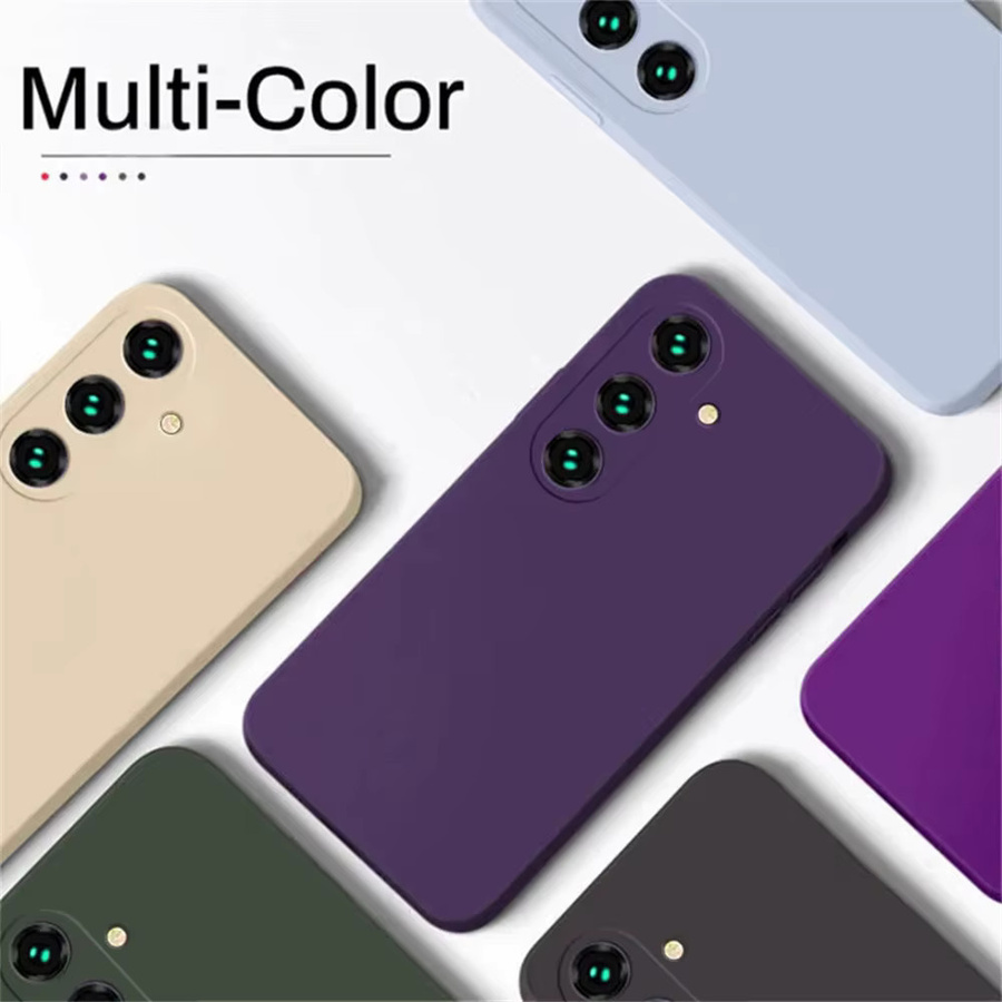 Silikon Schutzhülle mit weichem Flanell-Innenfutter für Samsung Galaxy A72 A71 A51 A42 A36 A35 A34 A33 A32 4G in Schwarz - Bild 4