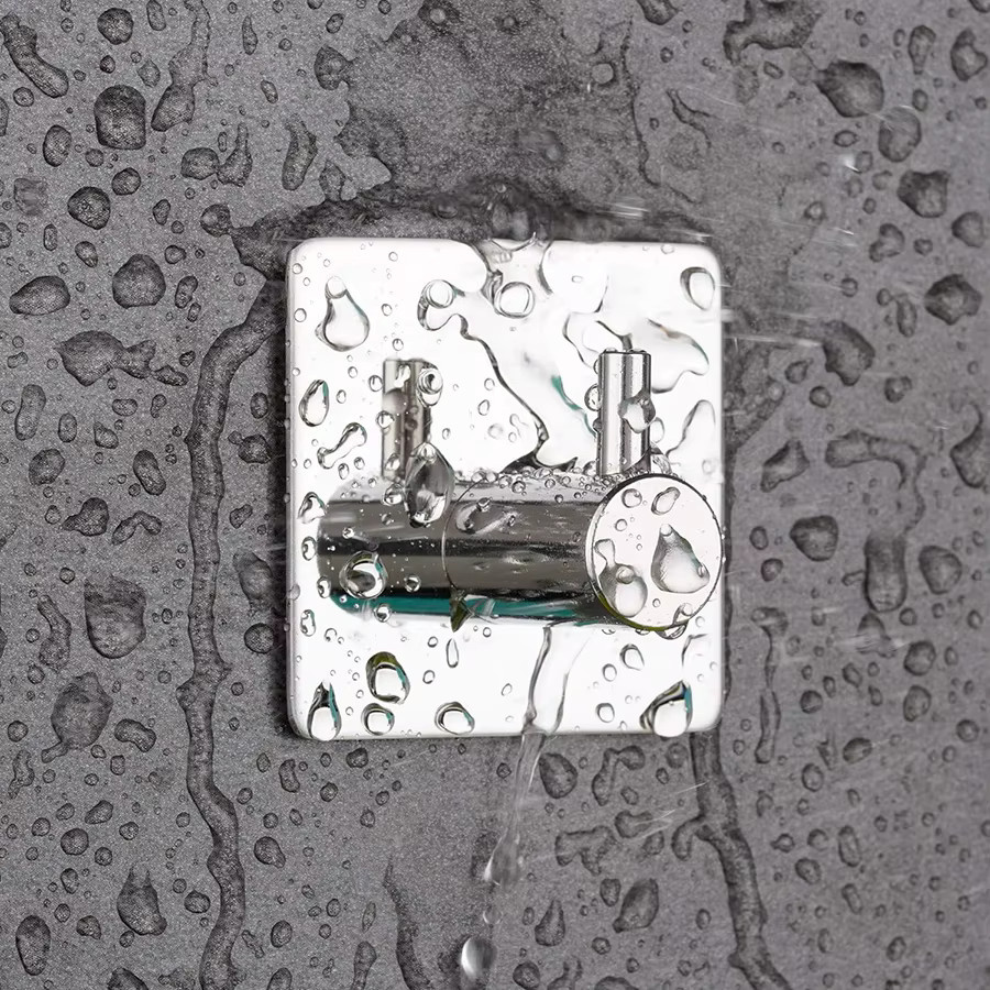 Moderner selbstklebender Edelstahl-Klebehaken in Silber oder Schwarz zur Aufbewahrung von Kleidung und Hüten für Badezimmer, Küche oder Zimmer - Bild 4