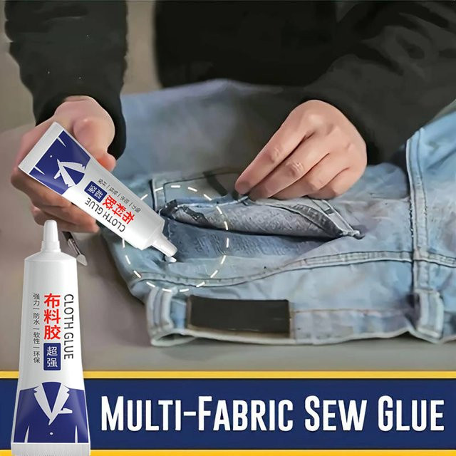 Schnell trocknender Stoffkleber in Transparent für DIY-Projekte, Basteln und Leder, wasserfester Faserkleber - Bild 1