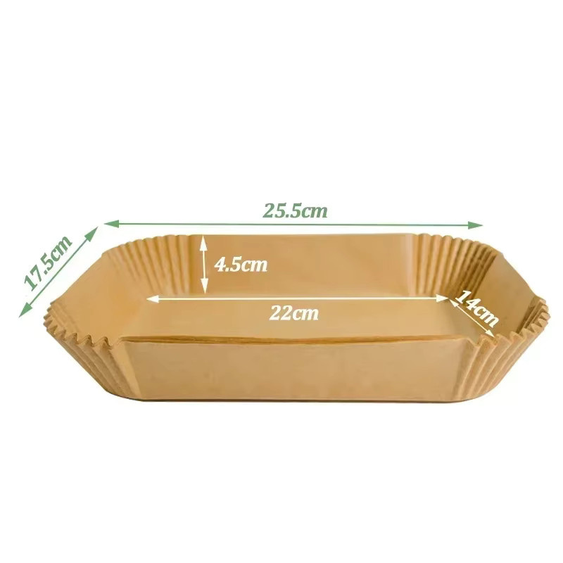 Ninja Einweg-Luftfritteusenpapier rechteckig, Antihaft-Backpapier in Braun, B: 22 cm, T: 14 cm - Bild 6