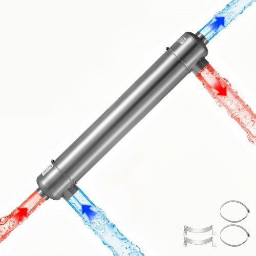 VEVOR Pool Wärmetauscher 600K BTU aus Edelstahl in Silber für Spa und Whirlpool - Bild 1
