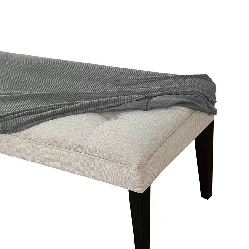YTO Household items Elastische Hockerabdeckung in Grau, Waschbarer Sitzbezug für Bank und Hochzeitsstuhl aus Polyester und Elasthan - Bild 1
