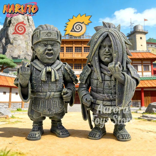 Bandai Anime Naruto Figur Senju Hashirama und Uchiha Madara PVC Statue Multicolor, Höhe: 14 cm - Bild 1
