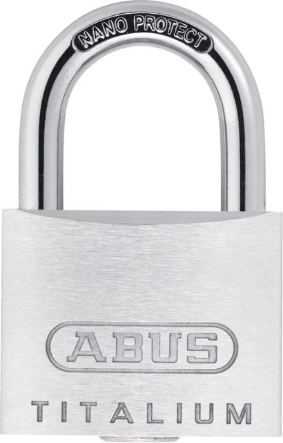 ABUS Titalium-Vorhangschloss 64TI/45 mit Schlüssel in Silber aus Aluminium - Bild 1