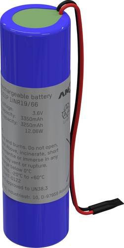 Ansmann Spezial-Akku 18650 Li-Ion mit Kabel, 3,6V, 3350 mAh, Blau - Bild 1