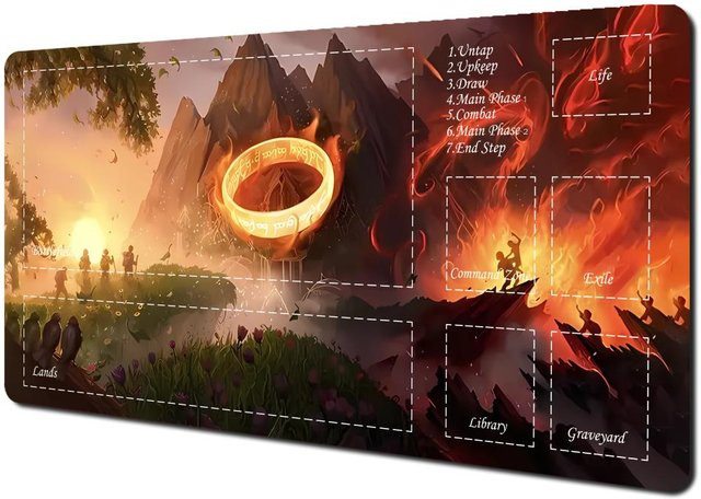 Mairuige Gaming Mauspad Fantasy-Themen TCG Spielmatte in Schwarz und Multicolour - Bild 1