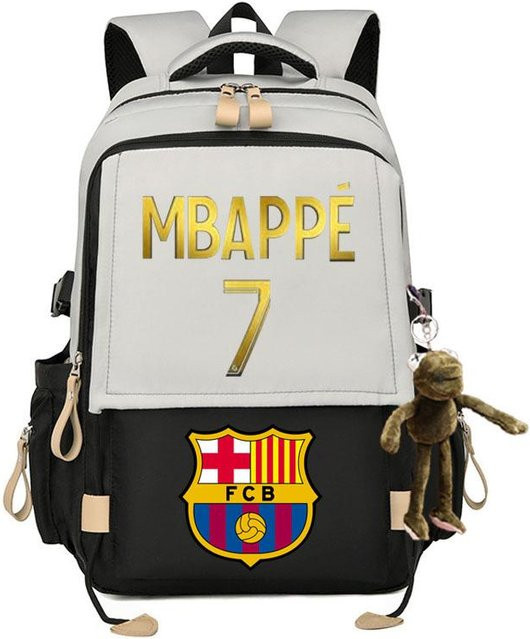 3-teiliges Schulrucksack-Set für Schüler aus Oxford-Stoff in Weiß mit Federmäppchen und Schultergurt - Bild 1