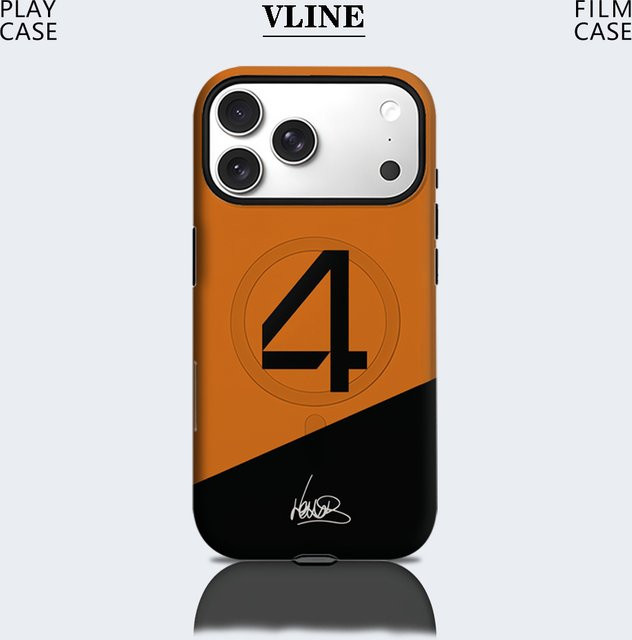 Lando Four Norris Robuste Handyhülle für iPhone 17 16 15 14 13 Pro Max Plus mit Magnetfunktion in Orange - Bild 1