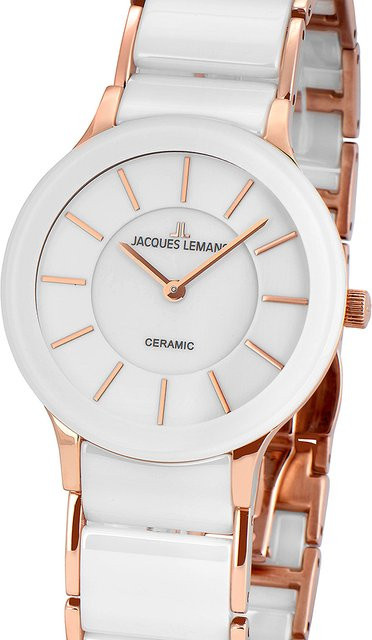 Jacques Lemans Damenuhr, Keramik, Quarz, 32 mm, 5 ATM - Bild 1