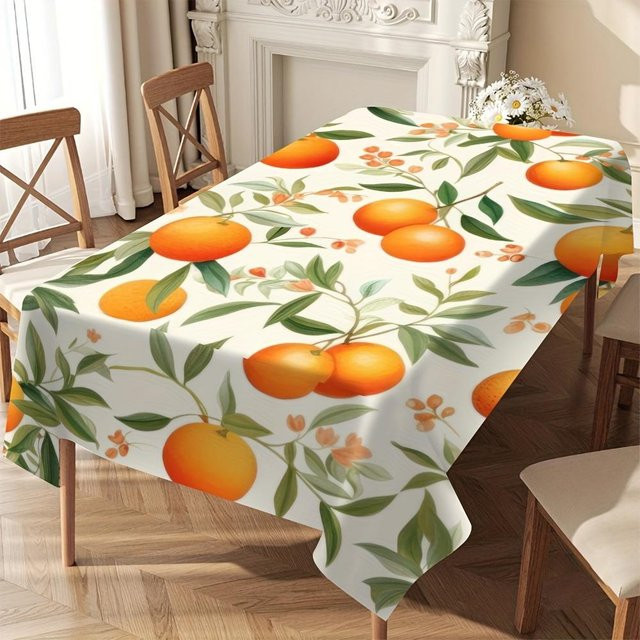 JINGYUE Pet Oster-Tischdecke mit Lamm- und Blumenmuster im Retro-Bauernhaus-Stil, rechteckig, Mehrfarbig, B/T: 152,4 x 152,4 cm - Bild 1