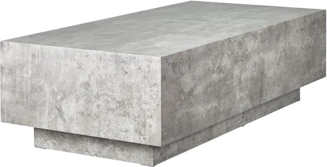 tectake Couchtisch Lasley in Betonoptik, minimalistisches Design, Grau, B/T/H: 120 x 60 x 35 cm - Bild 2