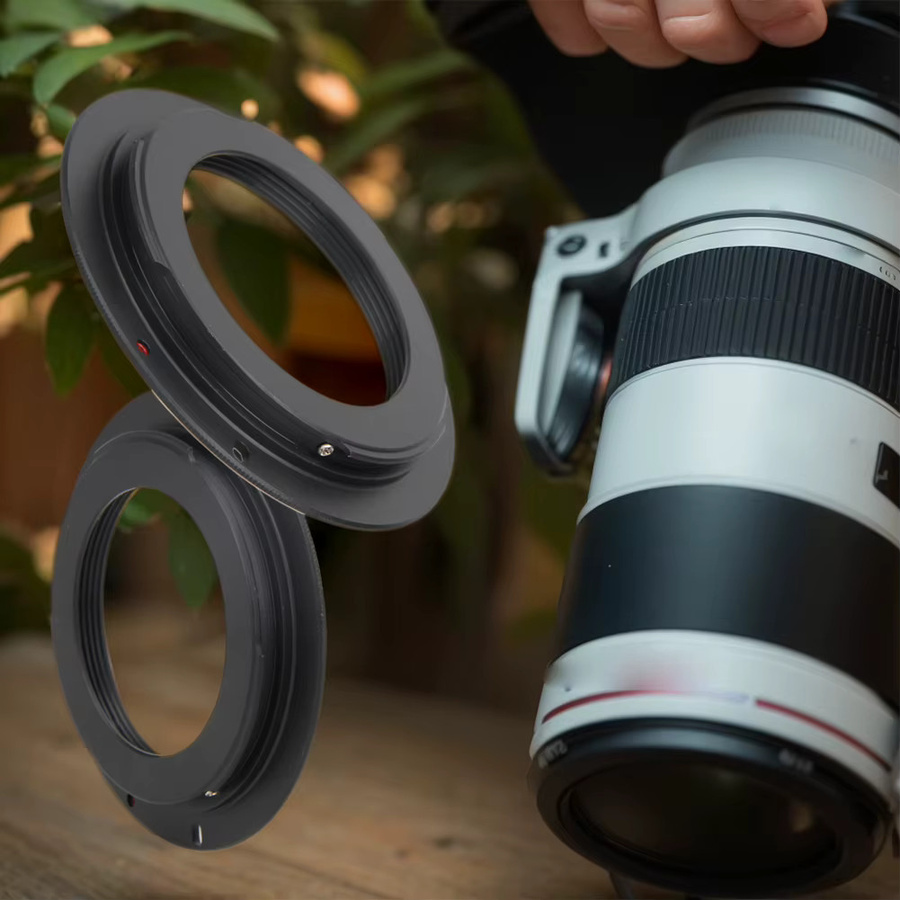 Universal M42 Objektiv-Adapterring für Canon EOS EF und EF-S Kameras, Schwarz - Bild 1